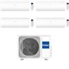 Haier Climatizzatore Quadri split Pearl 9+9+9+12 con 4U85S2SR5FA Inverter R-32 Wi-Fi Classe A++/A+ ,