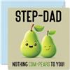 Stuff4 Biglietti di compleanno patrigno, Nothing Com-Pears | Divertente biglietto di auguri di buon compleanno patrigno da figliastro figliastro biglietto la festa del papà il patrigno