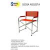 SUNNY STAR ARANCIONE SEDIA REGISTA 47x57x80 CENTIMETRI ALLUMINIO