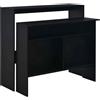 Vidaxl Tavolo da Bar con 2 Piani d'Appoggio Nero 130x40x120 cm