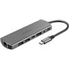 Mediacom MD-C314 Usb-C a Hdmi 2 Porte Rj45 Audio e Power Deliver 100W