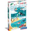 Clementoni - 24817 - Supercolor Puzzle - Life at Sea - 2x60 Pezzi (Include 2 Puzzle Da 60 Pezzi) - Puzzle Bambini 4 Anni, Puzzle Animali, Illustrazione, Made In Italy