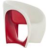 Driade MT1 Poltrona bianco, sabbia e rosso