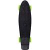 Schildkröt Retro Skateboard, Tavola Premium in Plastica PP Resistente e Durevole, ABEC7, Assi in Aluminio, Ruote in PU, Sopporto Antiscivolo, Colore: Nero, 510703