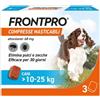 Frontline Frontpro 3 Compresse Masticabili Antiparassitarie Pulci e Zecche per Cani, 10-25kg
