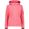 CMP Giacca Softshell Donna con Cappuccio Rimovibile - 39a5006, Gloss-Fuxia, 48, Gloss-Fuxia, 48