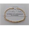 Oro BRACCIALE ORO Bicolore GIALLO BIANCO 18 Kt 750% Uomo Donna Maglia Liscia Lucida