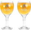 TUFF LUV Leffe - Set di 2 bicchieri da birra belga da mezza pinta a bordo nucleato, 2 pezzi, M104, 2XM104_SMALL
