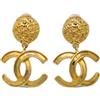 CHANEL Pre-Owned - Orecchini a clip CC Pre-owned 1982 - Donna - placcatura in oro/pietre sintetiche - Taglia unica