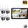 annsostore KIT TELECAMERE VIDEOSORVEGLIANZA 4 CANALI CON MONITOR HD INFRAROSSI + DVR