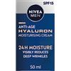 NIVEA MEN Anti-Age Hyaluron SPF15 Crema Idratante (50ml), Crema Viso Antirughe con Acido Ialuronico e Pro-Retinolo, Riduce visibilmente le Rughe Profonde e Rassoda la Pelle