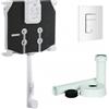 GROHE KIT CASSETTA DA INCASSO + CANOTTO DI COLLEGAMENTO + PULSANTE DOPPIO COMANDO BIANCO