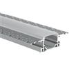 INTEC - PROFILO GORIZIA SILVER DIFFUSORE OPALE CON TAPPI INCLUSI 200X6,3X1,8CM - I-PROFILO-GORIZIA