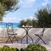 DEGHI Set bistrot 2 sedie e tavolo rotondo 60 cm top decoro in mosaico colorato - Otranto