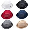 ZffXH Pork Pie Mesh Porkpie Cappello Traspirante Morbido Beach cap Estate Heisenberg Fedora Cappello per Uomini Donne