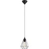 Eglo Lampada a sospensione Tarbes - punto luce vintage in stile retrò, acciaio e plastica, nero, E27, diametro 17,5 cm