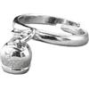 Cavaliere Gioielli Anello con Campanella Capri Argento 925 Pendente Regolabile Donna Ragazza Moda Fashion Made in Italy