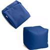 Avalon - Pouf Poggiapiedi CUBO Jive Senza Imbottitura, Puff Poggiapiedi Divano quadrato, Puffo in Tessuto Tecnico Resistente e Antistrappo, Comodo e Impermeabile, Made in Italy(45cm-Blu royal)
