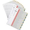 Leitz 12490000 - Divisori scrivibili per PC, formato A4, 1-20, confezione da 10 pezzi, multicolore, serie Cosy