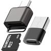 Oblinple Lettore di schede Micro SD, USB C a Mini SD Adapter, Card Reader di Memoria da tipo C a TF, Adattatore type C Lettore di Scheda OTG per PC, Tablet, Laptop, MacBook, Cellulare Samsung Android