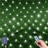 MXJFYY Stringa Luminosa Esterni, 1.5M*1.5M 96LEDs Rete Luminosa, Decorazione Luci di Natale, 8 Modalità di Luci Impermeabili Esterno Giardino Tenda Luce con Telecomando per Natale Feste, Terrazza