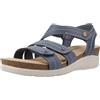 Clarks Calenne Clara, Sandali con zeppa Donna, Blue Combi, 36 EU