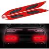 Lcxecnw 2 PZ Auto Forte Striscia Riflettente Adesivi,Auto Trunk Adesivi Riflettenti, Visibilità Notturna Riflettente Decal,Riflettente Sicurezza Avvertenza Striscia Adesivi per Auto,Camion,Moto (Rosso)