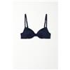 Tezenis Reggiseno Push-up Imbottito In Pizzo Riciclato Venice Donna Blu