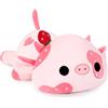 shownicer Peluche mucca giocattolo di peluche animale di stoffa kawaii mucca cuscino di peluche giocattolo mucca da latte peluche cuscino da lancio regalo per bambini bambine 12+ anni (rosa, 30 cm)