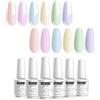 Vishine Smalto Semipermanente - Confezione da 6 Colori BonBon per Gel Unghie Estivo Smalto Semipermanente UV LED Soak Off Kit Manicure 8ml, Set Nail Art Novità