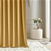 ROOM99 Tenda con nastro arricciato, Aura, 140 x 280 cm, larghezza x altezza, oscurante, decorazione moderna, per soggiorno, camera da letto, senape, 1 pezzo