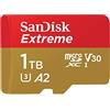 SanDisk Extreme 1TB scheda microSDXC + RescuePro Deluxe, Micro SD fino a 190 MB/s, + adattatore SD, con prestazioni app A2, UHS-I, Class 10, U3, V30