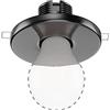 ledscom.de Plafoniera da incasso TELA, porcellana, nero lucido, rotonda, 99mm Ø, 1x E27 max. 60W