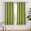 PONY DANCE Tenda Oscurante da Interno Tenda Termica Isolante Freddo e Caldo per Bambini Cameretta Curtains Camera da Letto Moderne 2 Pezzi L 140 x A 175 cm, Verde