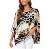 OKSakady Donne Camicia Estiva Plus Size in Chiffon Camicia Elegante e Casual con Stampa Floreale Multicolore