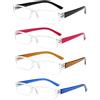 KoKoBin 4 pacco Occhiali da lettura ultraleggeri anti luce blu con montatura trasparente (4 pacco, 3.0)
