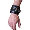 Mister B Essential Leather Lockable Wrist Restraints Black
