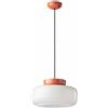 Ferroluce SOSPENSIONE VETRO BIANCO LATTE - MARACANA' ARANCIO POKÈ + BIANCO LATTE C2743(ALT)