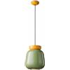 Ferroluce SOSPENSIONE VETRO VERNICIATO - PAINTED GLASS CORCOVADO GIALLO + VERDE SALVIA C2740(GIV)