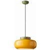 Ferroluce SOSPENSIONE VETRO VERNICIATO - PAINTED GLASS MARACANA' VERDE SALVIA + GIALLO C2741(SAG)
