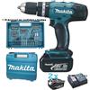 MAKITA - DHP453RFX4 - TRAP.AVV.PERC.18V LITIO 2X3AH + Valigetta access. omaggio - DHP453RFX4