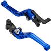MOCNT 1 Paio Leve Frizione Freno Moto 22mm Motociclo Leva Maniglia Pompa Freno regolabile CNC Alluminio Maniglia Leva del Freno Tamburo Leva del Freno Disco Scooter Blu