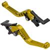 MOCNT 1 Paio Leve Frizione Freno Moto 22mm Motociclo Leva Maniglia Pompa Freno Frizione Regolabile CNC Alluminio Maniglia Leva del Freno Doppio Disco Scooter Universali Oro
