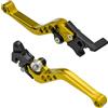 MOCNT 1 Paio Leve Frizione Freno Moto 22mm Motociclo Leva Maniglia Pompa Freno regolabile CNC Alluminio Maniglia Leva del Freno Tamburo Leva del Freno Disco Scooter Oro