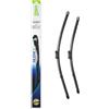 VALEO Silencio Tergicristalli VF857 Kit di Spazzole tergicristallo originali Flat Blade ad Alte Prestazioni, Maggior Visibilità su Strada 650mm/580mm Anteriore Confezione da 2 577857