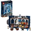 LEGO 76411 Harry Potter Stendardo della Casa Corvonero da Parete, Sala Comune del Castello di Hogwarts con Luna Lovegood, Giochi da Viaggio da Collezione