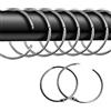 UTEFIF 20 anelli per tende da aprire, 50 mm, anelli tondi, clip in metallo per tende e aste per tende (argentato)