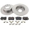 MAPCO Set Di Dischi Disco Freno Assale posteriore 255 pieno - Pastiglia Freno Compatibilità con VW GOLF VI 5K1 Golf V Hatchback 1K1, AUDI A3 Sportback 8PA A3 Hatchback 8P1, SEAT Leon Hatchback 1P1
