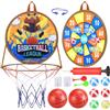 BBjinronjy Canestro Basket da Camera Bambini Freccette Giocattoli,Set di Freccette per Bambini, Giochi da Palla Portatili Regolabili in Altezza per Interni ed Esterni per Bambini di 3+ (Giallo)