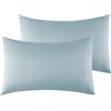 Poligino Federe Cuscini Letto Matrimoniale 50 x 80 cm,Coppia Federe in Microfibra Chiusura a Busta - Verde